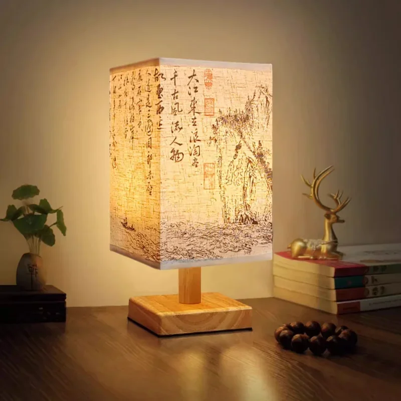 LED Chinese Style Table Lamps Dimmable USB Plug Square Simple Night Light Fabric Lampshade Bedroom Bedside Decor Desk Lights
LED Chinese Style Table Lamps Dimmable USB Plug Square Simple Night Light Fabric Lampshade Bedroom Bedside Decor Desk Lights