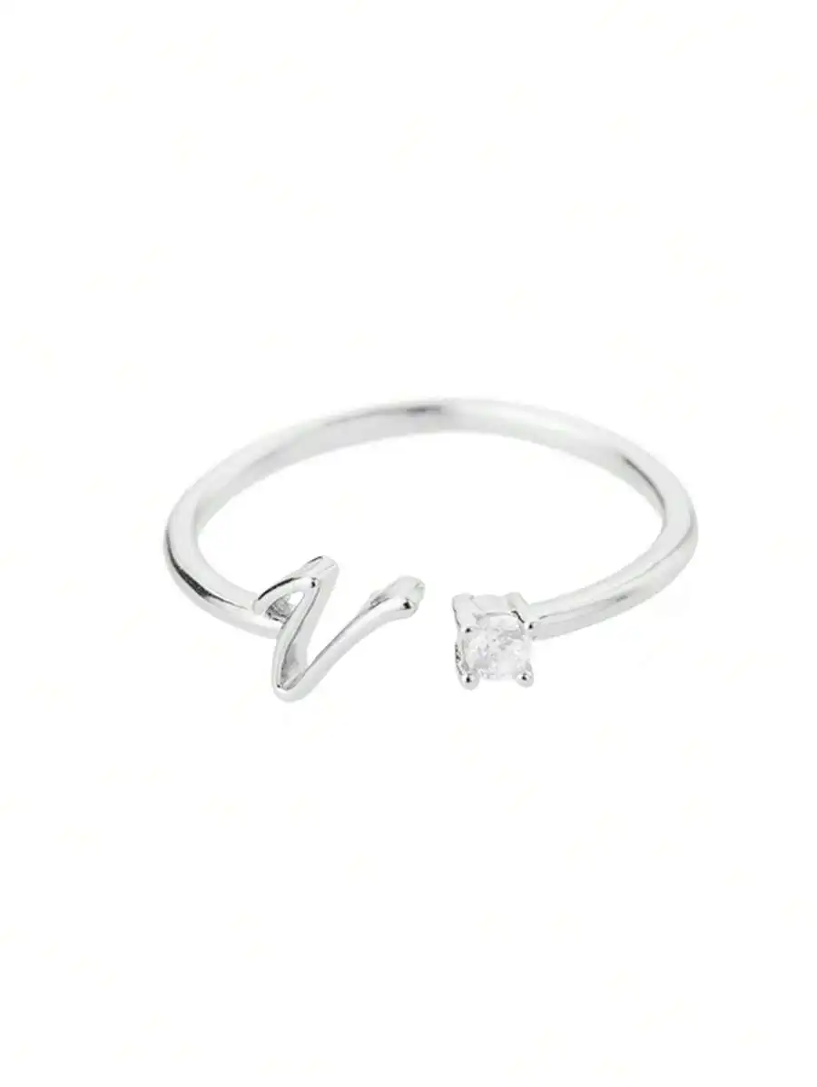 Minimalist Open Letter Ring With Cubic Zirconia Fashion Jewelry For Adults
Minimalist Open Letter Ring With Cubic Zirconia Fashion Jewelry For Adults