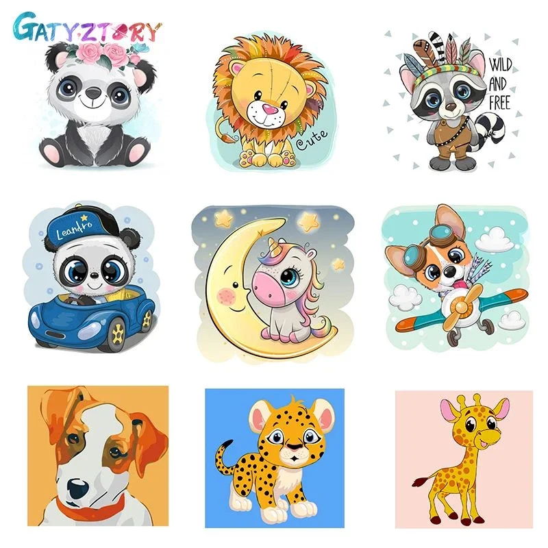 GATYZTORY Frame Cute Animals DIY Numbers Painting Modern Wall Art Picture Kids Paint With Numbers Unique Gift For Home Decor Art
GATYZTORY Frame Cute Animals DIY Numbers Painting Modern Wall Art Picture Kids Paint With Numbers Unique Gift For Home Decor Art