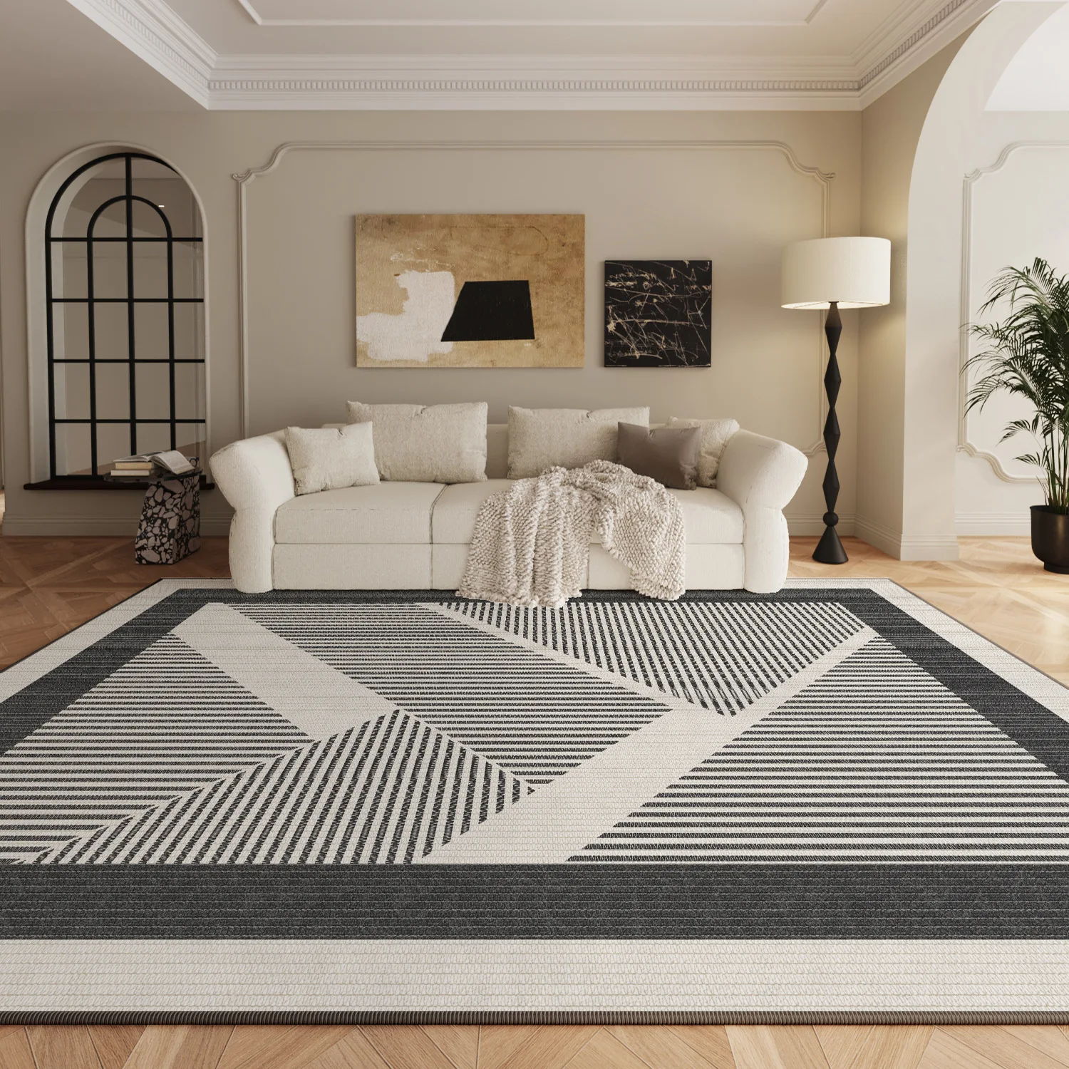 high-end light luxury black coffee table blanket, household French simple bedroom carpet can be scrubbed
high-end light luxury black coffee table blanket, household French simple bedroom carpet can be scrubbed