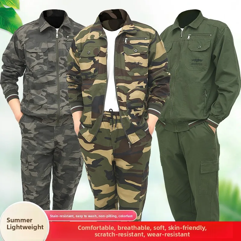 Men's Summer Thin Cotton Workwear Camouflage Labor Protection Suit Anti-Scalding Welding Auttive Repair Outdoor orm
Men's Summer Thin Cotton Workwear Camouflage Labor Protection Suit Anti-Scalding Welding Auttive Repair Outdoor orm