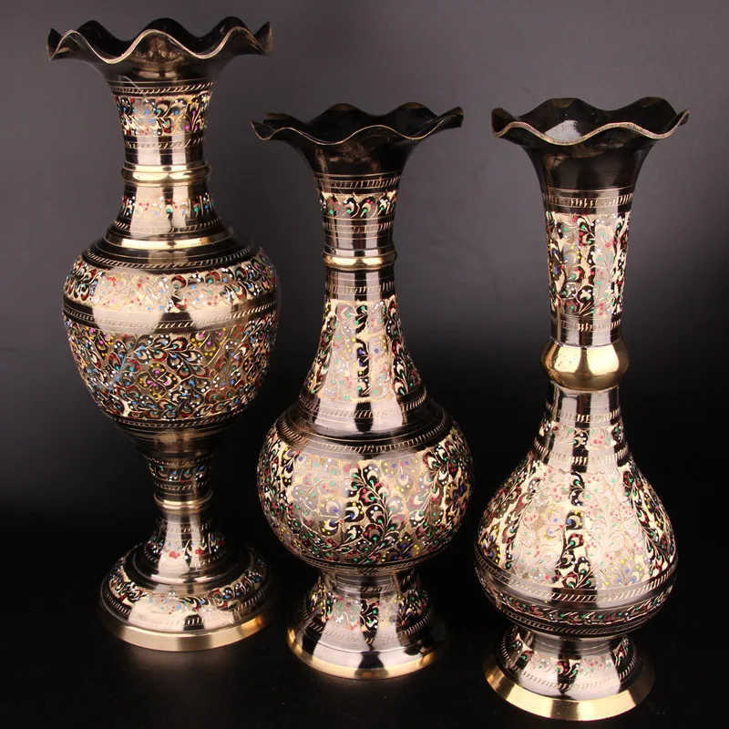 HYS pure copper hand-carved vase, special craft gift, home furnishings, brass vase
HYS pure copper hand-carved vase, special craft gift, home furnishings, brass vase