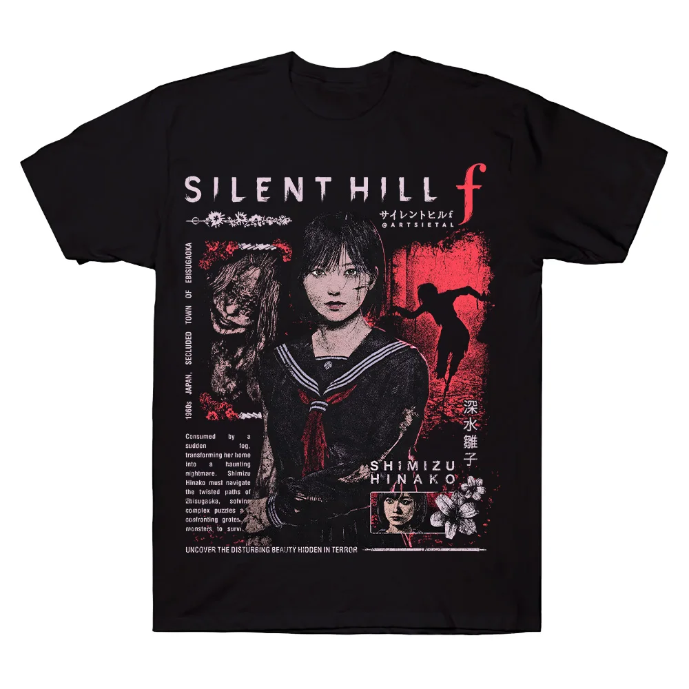 Silent Hill F T-shirt Horror Game Unisex T Shirts Retro Harajuku Aesthetic Pattern Tee Shirt Short Sleeve Vintage Cotton Clothes
Silent Hill F T-shirt Horror Game Unisex T Shirts Retro Harajuku Aesthetic Pattern Tee Shirt Short Sleeve Vintage Cotton Clothes