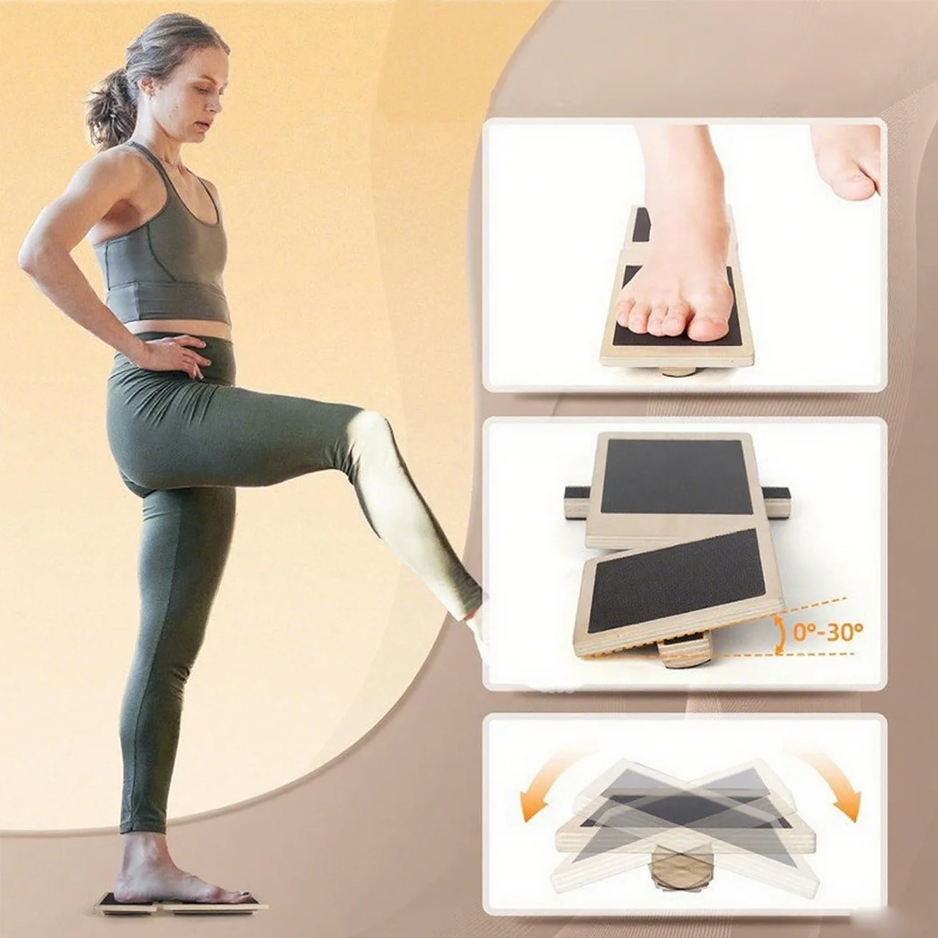 Wooden Foot Stretcher Single-leg Balance Trainer Ankle Sprain Relief Foot Stretching Board
Wooden Foot Stretcher Single-leg Balance Trainer Ankle Sprain Relief Foot Stretching Board