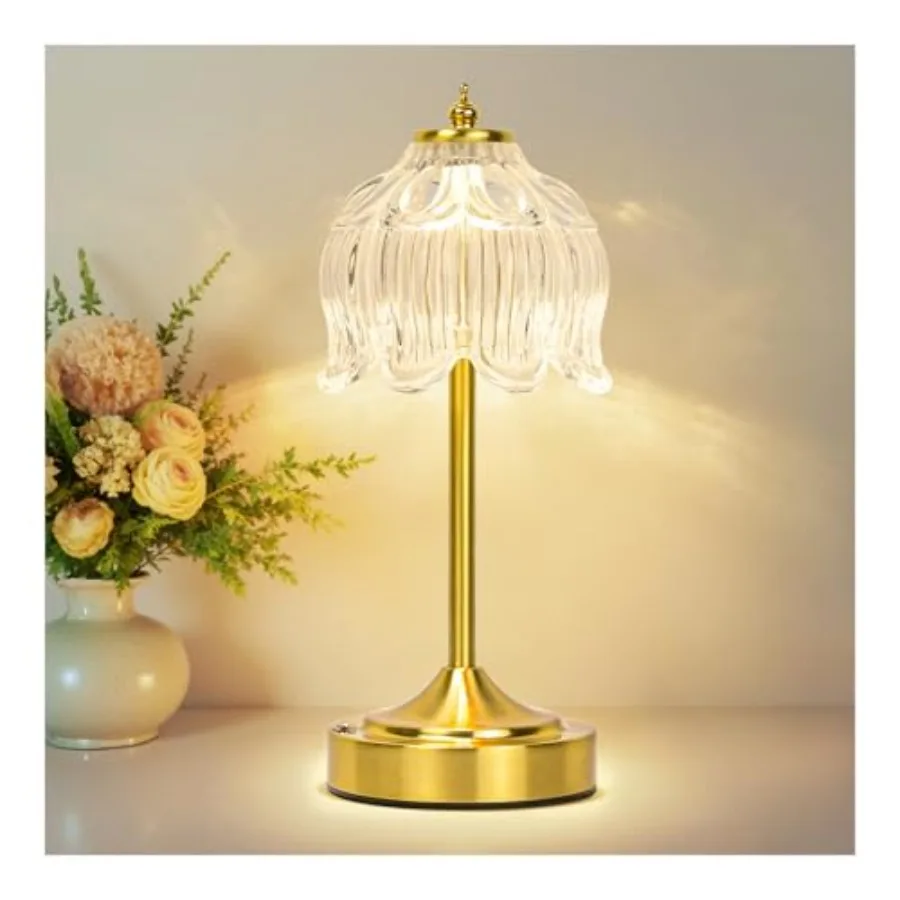 Cordless Lotus Flower Table Lamp, 5200mAh Rechargeable Battery Operated Portable Lamp, 3-Color Dimmable Touch Control Small Des
Cordless Lotus Flower Table Lamp, 5200mAh Rechargeable Battery Operated Portable Lamp, 3-Color Dimmable Touch Control Small Des