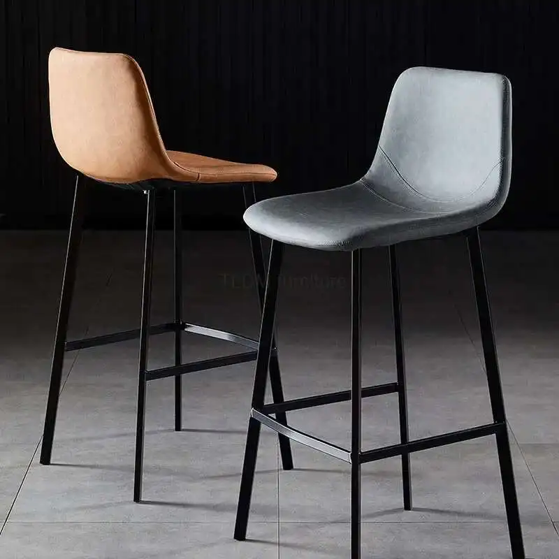 65/75cm Nordic Custom Backrest Bar Chair Light Luxury Leisure High Bar Stool Kitchen Furniture Restaurant Barstool Bar Chairs MC
65/75cm Nordic Custom Backrest Bar Chair Light Luxury Leisure High Bar Stool Kitchen Furniture Restaurant Barstool Bar Chairs MC