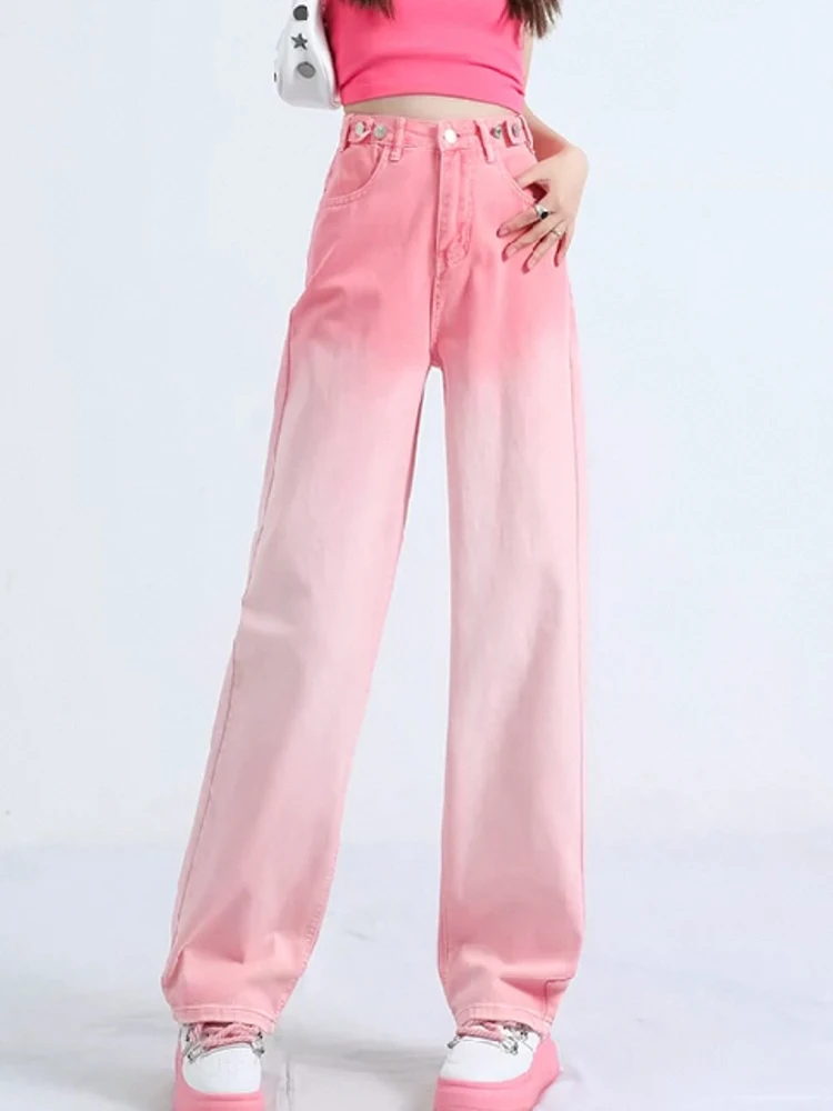 Контрастные цвета, повседневные свободные модные женские джинсы Y2K, тонкие свободные женские джинсы с высокой талией, уличные базовые шикарные широкие брюки, женские 
Контрастные цвета, повседневные свободные модные женские джинсы Y2K, тонкие свободные женские джинсы с высокой талией, уличные базовые шикарные широкие брюки, женские