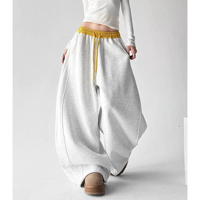 Зимние брюки с высокой талией, толстые карманы до щиколотки, женские кашемировые широкие брюки с завязками, свободные брюки
Зимние брюки с высокой талией, толстые карманы до щиколотки, женские кашемировые широкие брюки с завязками, свободные брюки