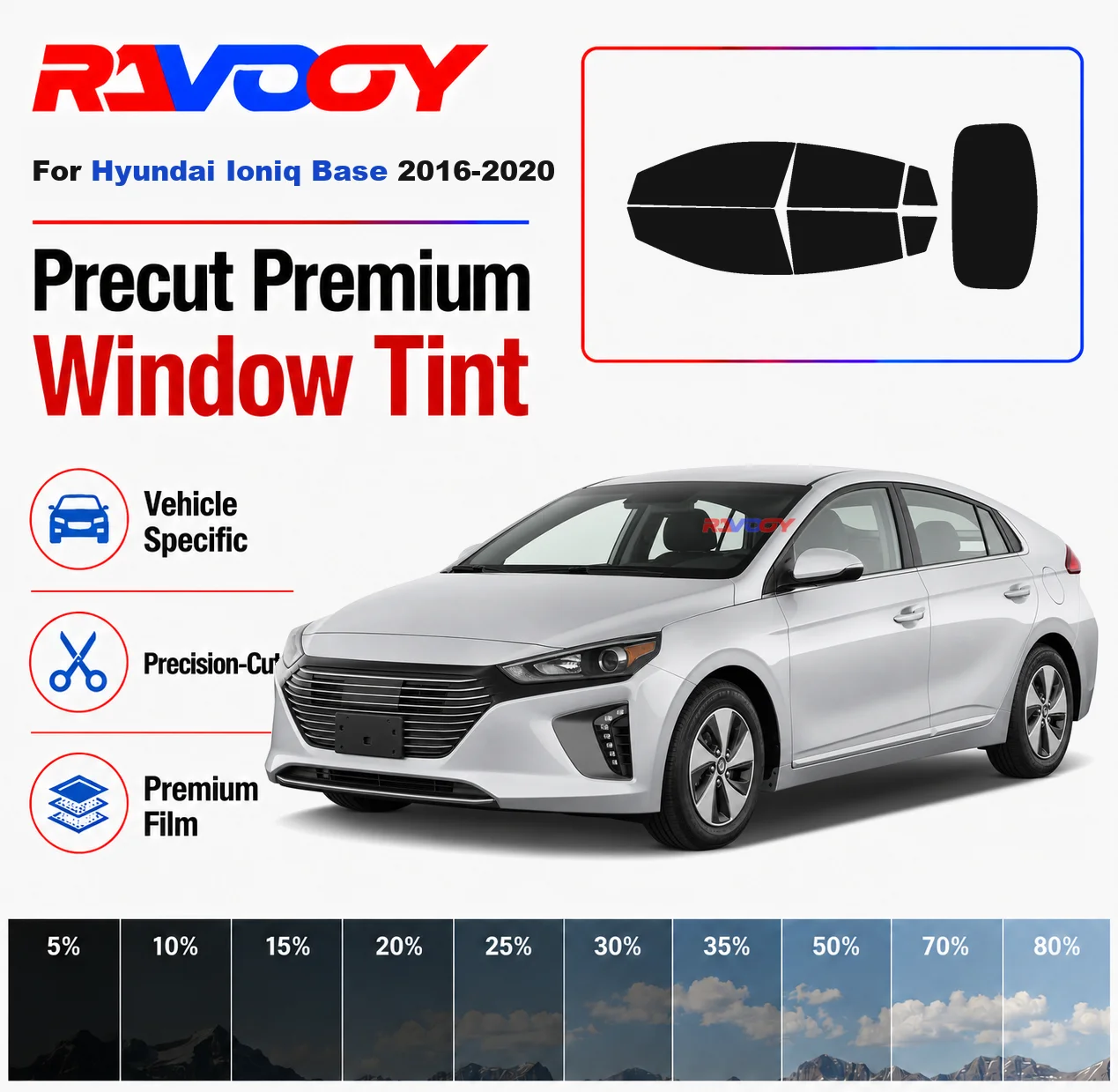 Premium Precut Window Tint Kit Front Rear Windows Rear Windshield For Hyundai Ioniq Base 2016-2020 Car Solar Nano Ceramic Film
Premium Precut Window Tint Kit Front Rear Windows Rear Windshield For Hyundai Ioniq Base 2016-2020 Car Solar Nano Ceramic Film