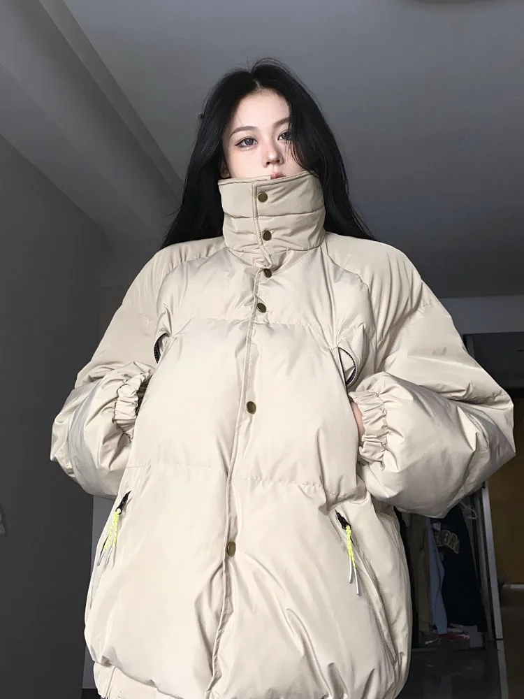 Solid Color Basic Warm Down Jackets Women Winter High Neck 2023 Thickened Comfortable High Quality Coat Windproof Coat
Solid Color Basic Warm Down Jackets Women Winter High Neck 2023 Thickened Comfortable High Quality Coat Windproof Coat