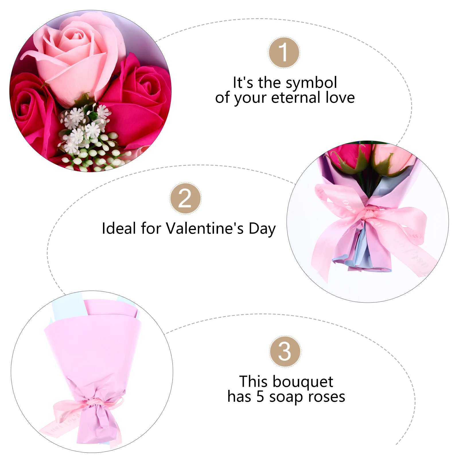 5 Soap Roses Realistic Bouquet Safe Decorative Valentine Rose Bouquet Wedding Anniversary Gift Box Artificial Flower
5 Soap Roses Realistic Bouquet Safe Decorative Valentine Rose Bouquet Wedding Anniversary Gift Box Artificial Flower