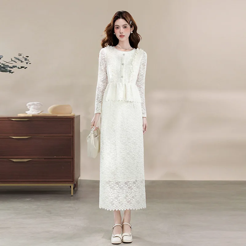 French Style Lace Dress Elegant Spring Summer Dresses for Women Fashion Floral Embroidered Dresses
French Style Lace Dress Elegant Spring Summer Dresses for Women Fashion Floral Embroidered Dresses