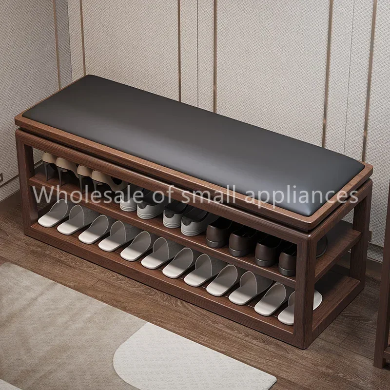 All solid wood shoe changing stool, entry shoe cabinet, integrated sitting type multi-layer entry shoe rack
All solid wood shoe changing stool, entry shoe cabinet, integrated sitting type multi-layer entry shoe rack