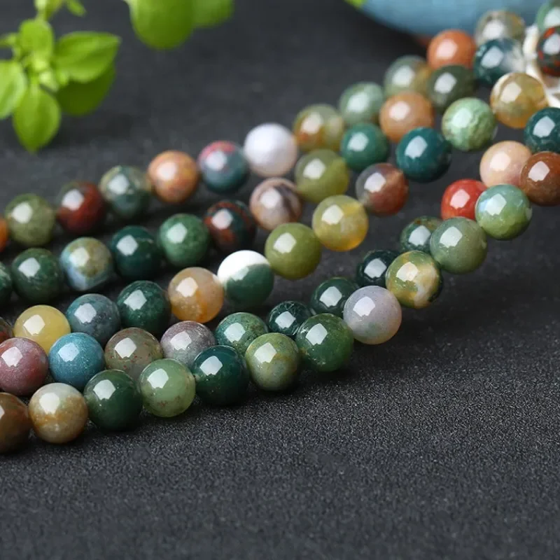 Natural Indian Agate Beads Spacer for Jewelry Making Bracelet DIY Accessories 4 6 8 10MM
Natural Indian Agate Beads Spacer for Jewelry Making Bracelet DIY Accessories 4 6 8 10MM