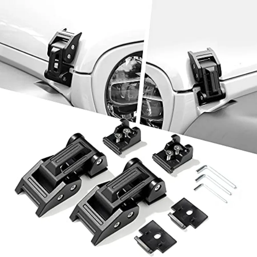 Hood Latches Aluminum Hood Catch Compatible with Jeep Wrangler JK/JKU 2007-2017, JL/JLU 2018-2022 and Jeep Gladiator 2020-2022,
Hood Latches Aluminum Hood Catch Compatible with Jeep Wrangler JK/JKU 2007-2017, JL/JLU 2018-2022 and Jeep Gladiator 2020-2022,