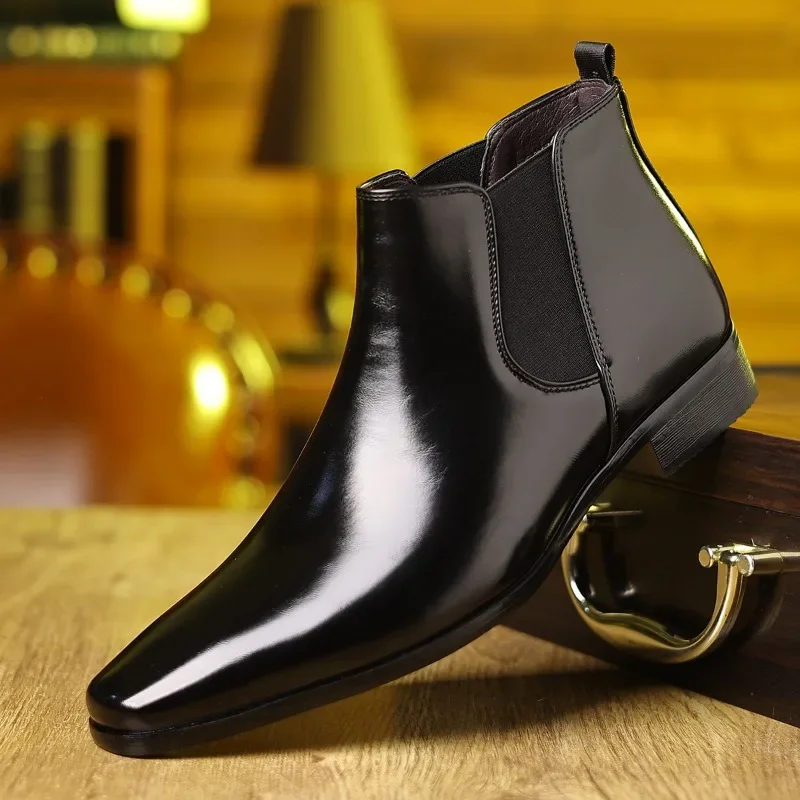 Luxury Men's Boots Autumn Winter Leather Chelsea Boots for Men Large Size Designer Men's Business Shoes Fashion Ankle Boots Male
Luxury Men's Boots Autumn Winter Leather Chelsea Boots for Men Large Size Designer Men's Business Shoes Fashion Ankle Boots Male