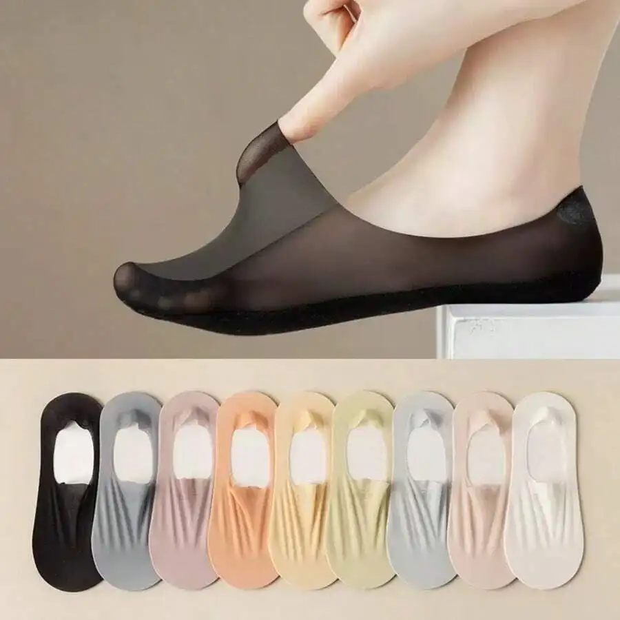 5 Pairs Women's Breathable Thin Invisible Silicone Non-Slip Sweat-Absorbent Boat Socks For Summer
5 Pairs Women's Breathable Thin Invisible Silicone Non-Slip Sweat-Absorbent Boat Socks For Summer