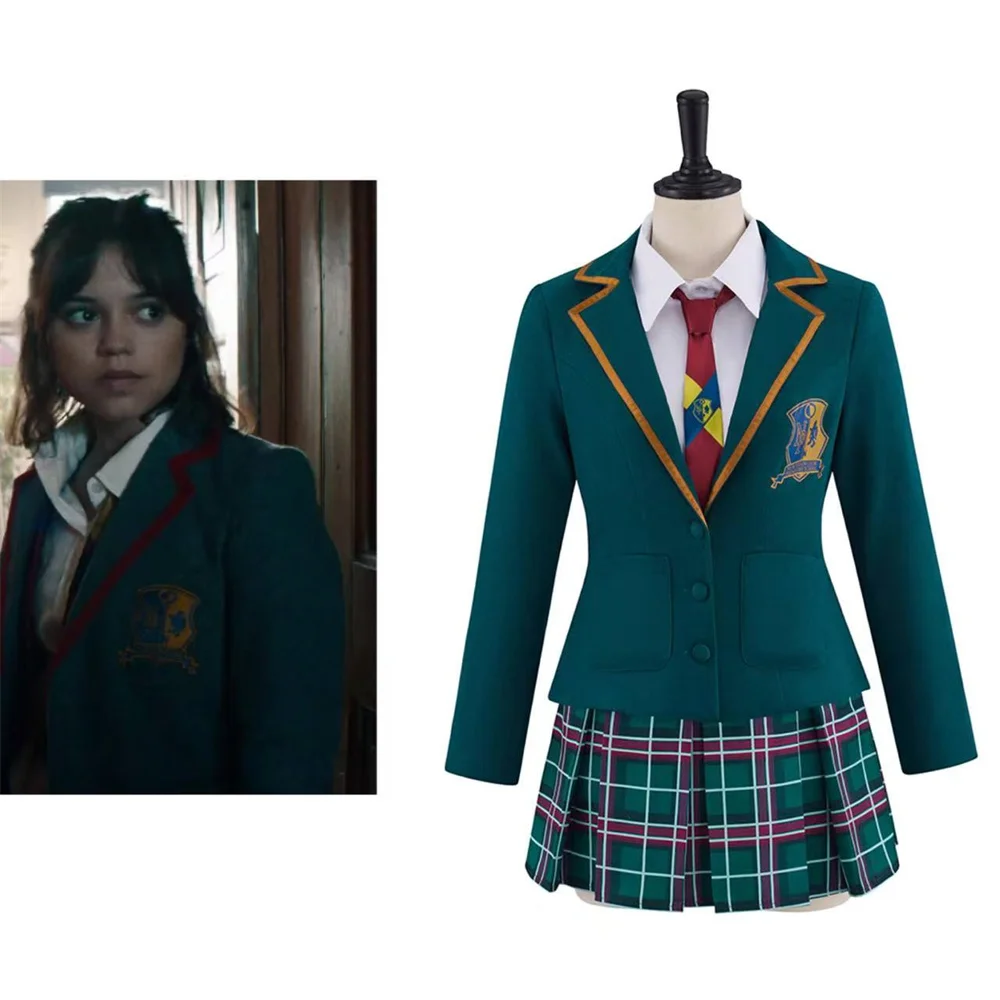 Movie Astrid Deetz Cosplay Costume Women Jacket Skirt with Tie School Uniform Full Set Halloween Party Outfit
Movie Astrid Deetz Cosplay Costume Women Jacket Skirt with Tie School Uniform Full Set Halloween Party Outfit