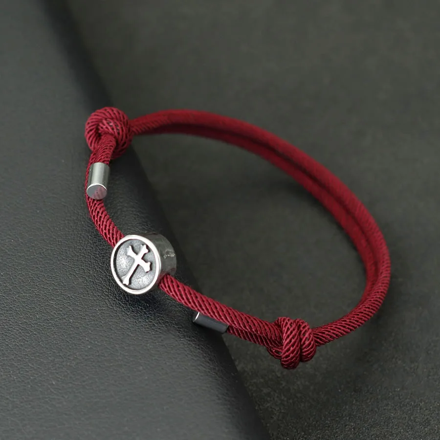 Vintage Mens Bracelet Rope Stainless Steel Viking Cross Braslet Sliding Adjustable 3mm Marine String Braclet Accessories Hombre
Vintage Mens Bracelet Rope Stainless Steel Viking Cross Braslet Sliding Adjustable 3mm Marine String Braclet Accessories Hombre