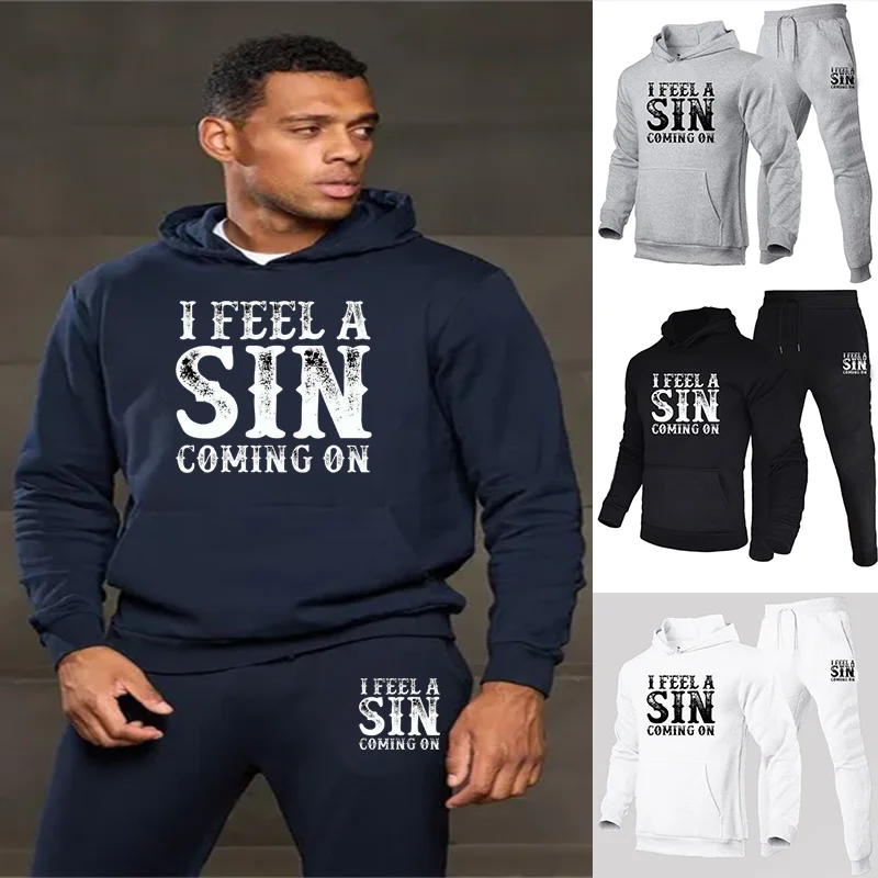 Fall/Winter 2 Piece Printed Men's Sweatshirt - Kangaroo pocket hooded sweatshirt, drawstring sweatpants, soft fleece lining, loo
Fall/Winter 2 Piece Printed Men's Sweatshirt - Kangaroo pocket hooded sweatshirt, drawstring sweatpants, soft fleece lining, loo