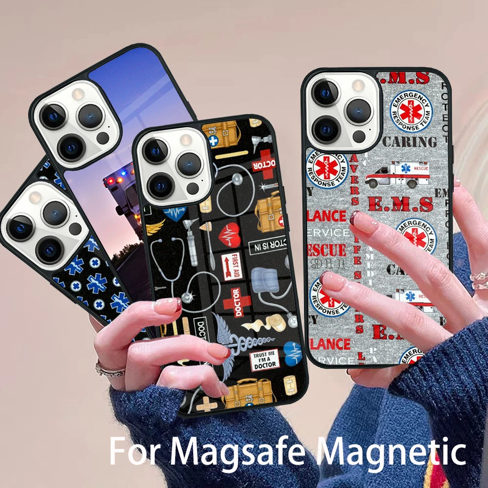 EMT For Life EMS Ambulance Phone Case Magesafe Magnetic Wireless Charge Cover For IPhone 16 11 12 13 14 15 Pro Max Plus Mini
EMT For Life EMS Ambulance Phone Case Magesafe Magnetic Wireless Charge Cover For IPhone 16 11 12 13 14 15 Pro Max Plus Mini