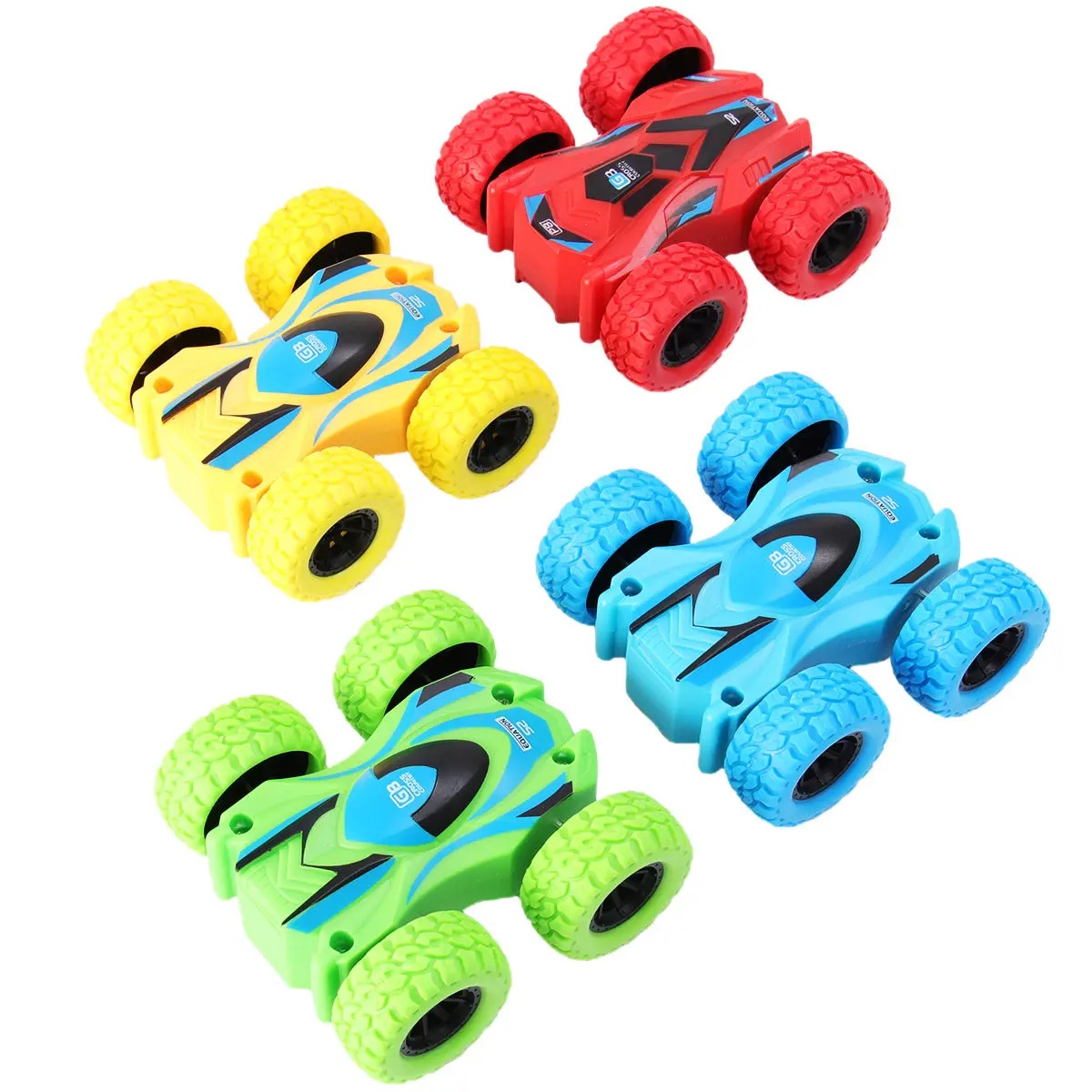4Pcs Double-Sided Inertia Car Kids Educational Playing Gift for Boys Drop-Resistant Stunt Car Red Yellow Blue Green
4Pcs Double-Sided Inertia Car Kids Educational Playing Gift for Boys Drop-Resistant Stunt Car Red Yellow Blue Green