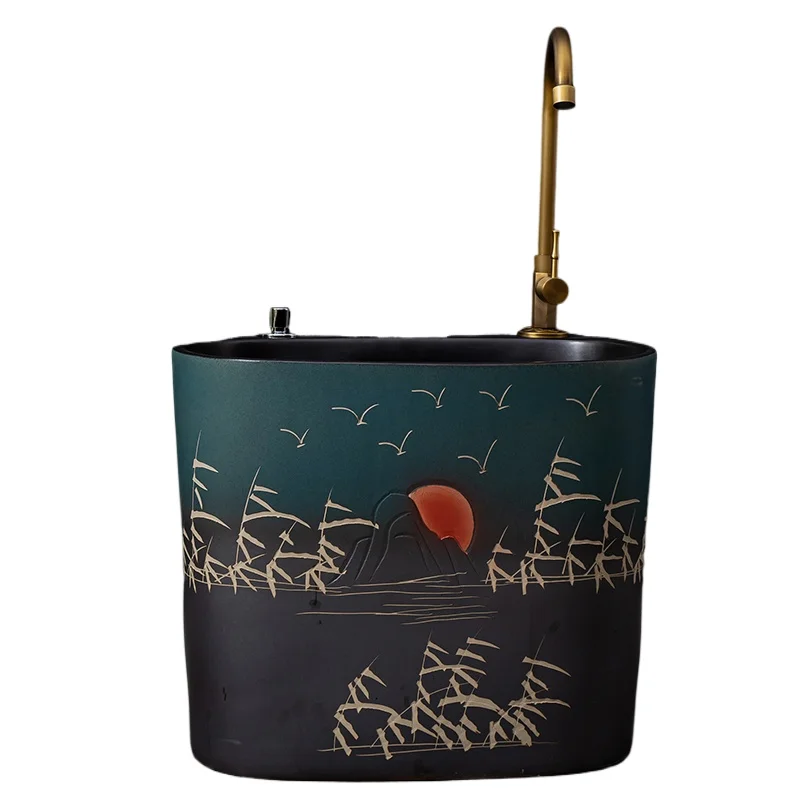 Household bathroom Mop pool Balcony Chinese courtyard Mop pool Ceramic pool Wash mopping basin
Household bathroom Mop pool Balcony Chinese courtyard Mop pool Ceramic pool Wash mopping basin