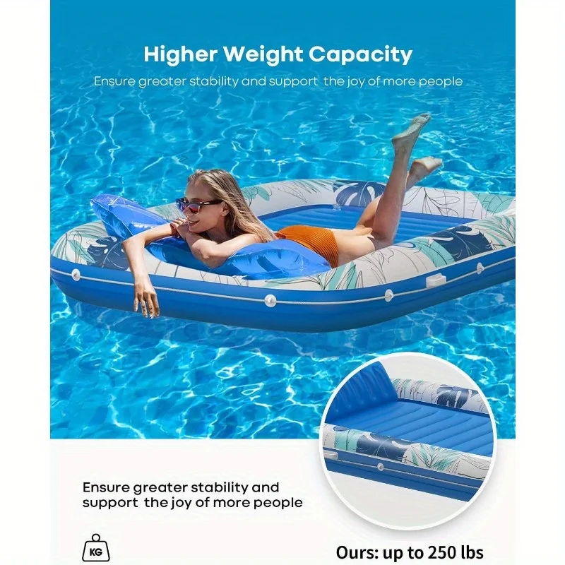 Inflatable floating raft, floating bed, floating platform, inflatable fishing platform, floating raft on water
Inflatable floating raft, floating bed, floating platform, inflatable fishing platform, floating raft on water