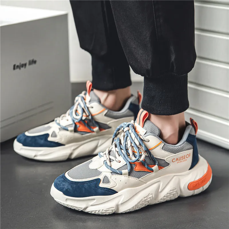 Men's Casual Shoes Increase Platform Sneakers Fashion Athletic Running Shoes Lace-up Chunky Sneakers Anti Slip Sports Shoes
Men's Casual Shoes Increase Platform Sneakers Fashion Athletic Running Shoes Lace-up Chunky Sneakers Anti Slip Sports Shoes