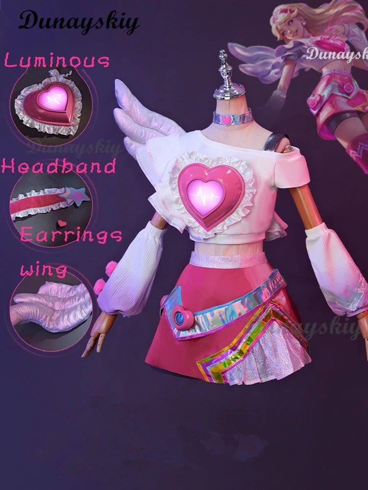 Костюм для косплея LOL Lovestruck Lux новый женский костюм для косплея LOL на День святого Валентина полный комплект на Хэллоуин
Костюм для косплея LOL Lovestruck Lux новый женский костюм для косплея LOL на День святого Валентина полный комплект на Хэллоуин