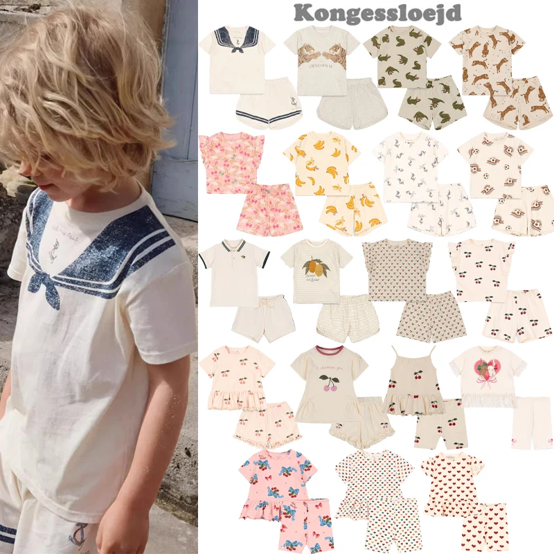2025 New Summer Konges Slojd Baby Boys Print Short Sleeve Shorts Sets Kids Cotton Clothes Girls Princess T-shirts Homewear Suits
2025 New Summer Konges Slojd Baby Boys Print Short Sleeve Shorts Sets Kids Cotton Clothes Girls Princess T-shirts Homewear Suits