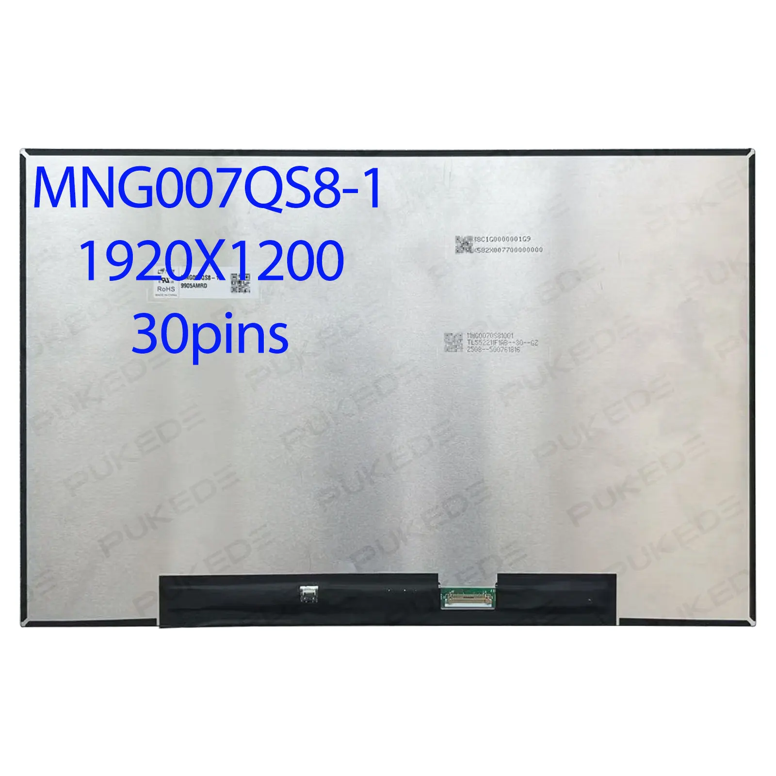 16.0" Inch Laptop LCD Screen MNG007QS8-1 1920X1200 IPS Display Panel Matrix EDP 40Pins
16.0" Inch Laptop LCD Screen MNG007QS8-1 1920X1200 IPS Display Panel Matrix EDP 40Pins