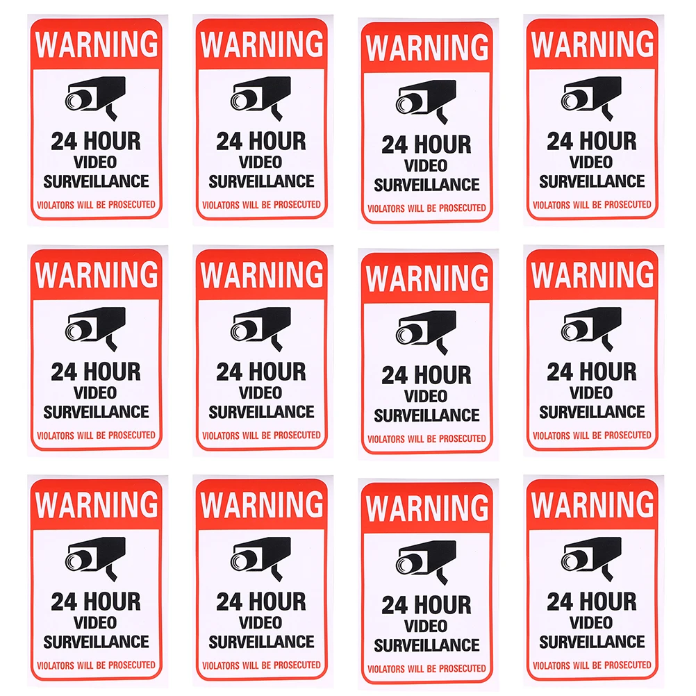 20 Pcs 24 Hour Video Surveillance Sticker Warning Signs CCTV Security Alarm Easy Install Car Wall Metal Outdoor
20 Pcs 24 Hour Video Surveillance Sticker Warning Signs CCTV Security Alarm Easy Install Car Wall Metal Outdoor