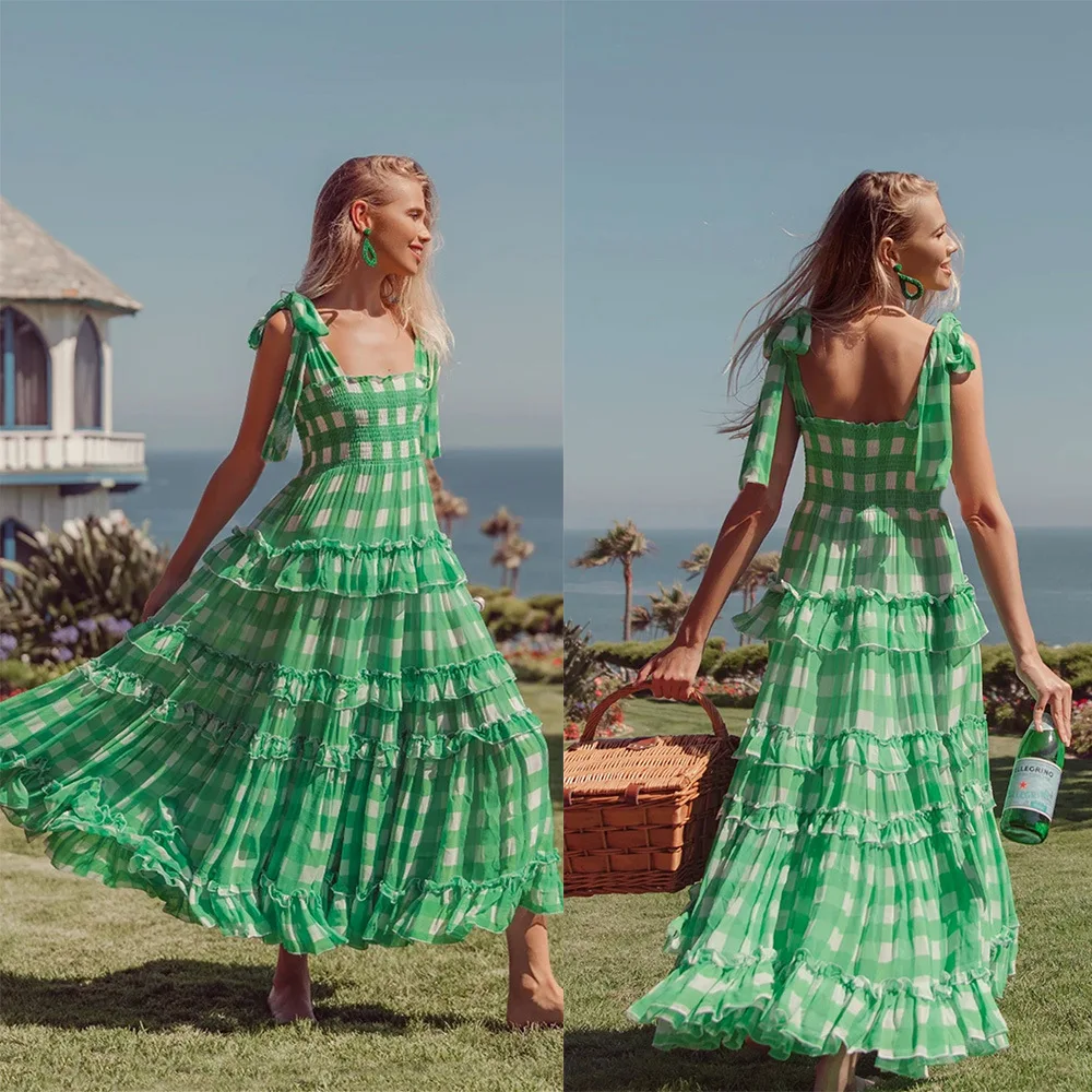 Women's Maxi Dress Green Infinite Length Dress Countryside Elegant Dress Fashion Green Ribbon Women's Party Dress
Women's Maxi Dress Green Infinite Length Dress Countryside Elegant Dress Fashion Green Ribbon Women's Party Dress