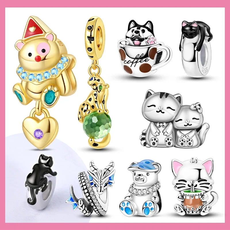 Silver 925 Cute Animals Series Black Cat Beads Bear Puppy Pet Charm Fit Original Bracelet for Women Diy Fine Exquisite Gift
Silver 925 Cute Animals Series Black Cat Beads Bear Puppy Pet Charm Fit Original Bracelet for Women Diy Fine Exquisite Gift
