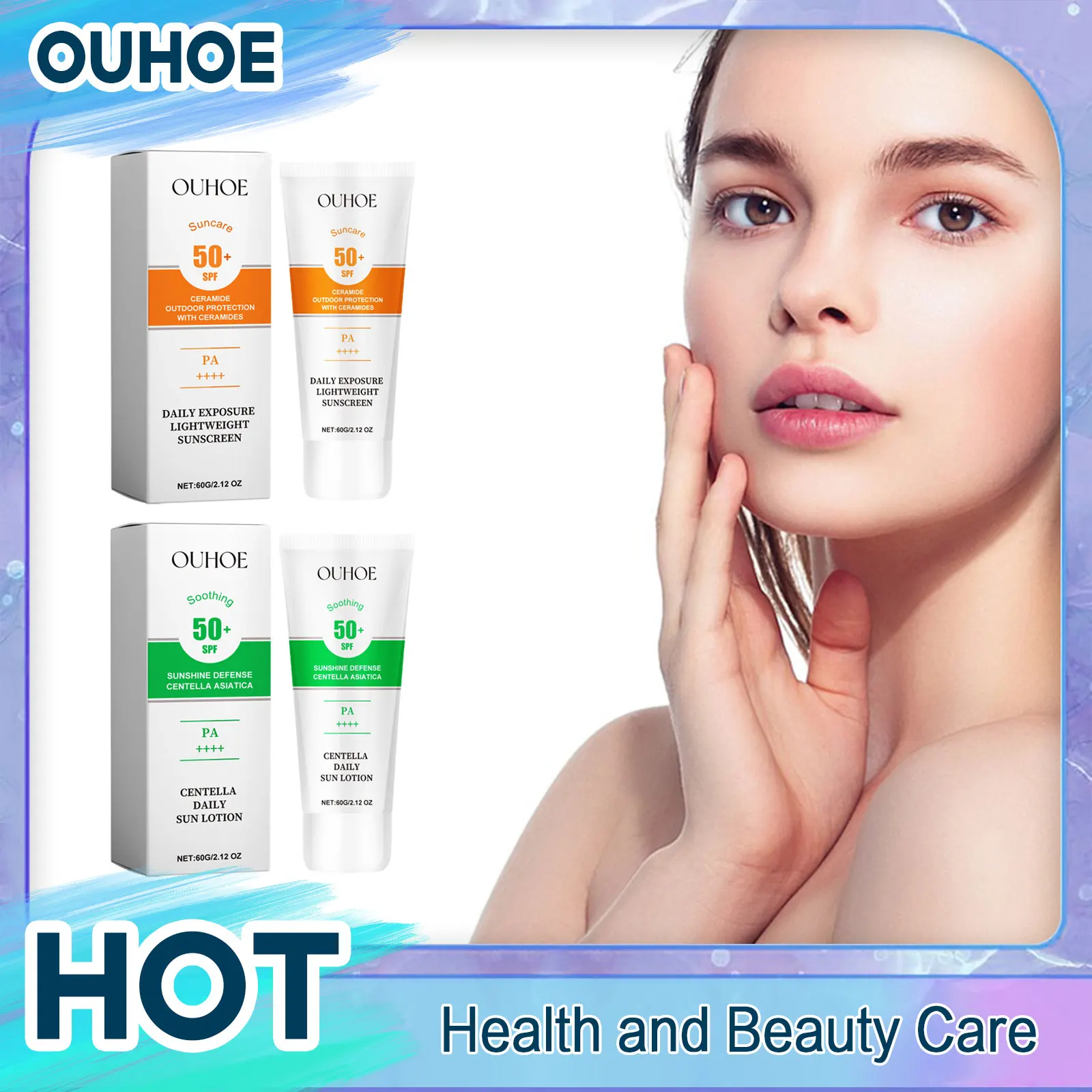 Whitening Sunscreen SPF50+ Pa++++ Anti Sun Solar Blocker Waterproof Moisturizing Soothing Sensitive Repair Facial Body Sunblock
Whitening Sunscreen SPF50+ Pa++++ Anti Sun Solar Blocker Waterproof Moisturizing Soothing Sensitive Repair Facial Body Sunblock