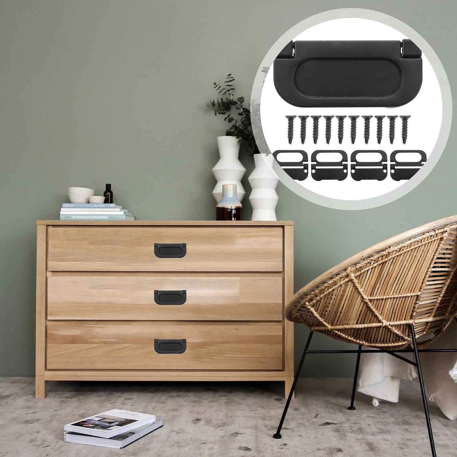 5pcs Cabinet Door Handles Zinc Alloy Flat Flush Pull For Drawer Sliding Door Replacement Furniture Knobs Lift Ring Recessed
5pcs Cabinet Door Handles Zinc Alloy Flat Flush Pull For Drawer Sliding Door Replacement Furniture Knobs Lift Ring Recessed