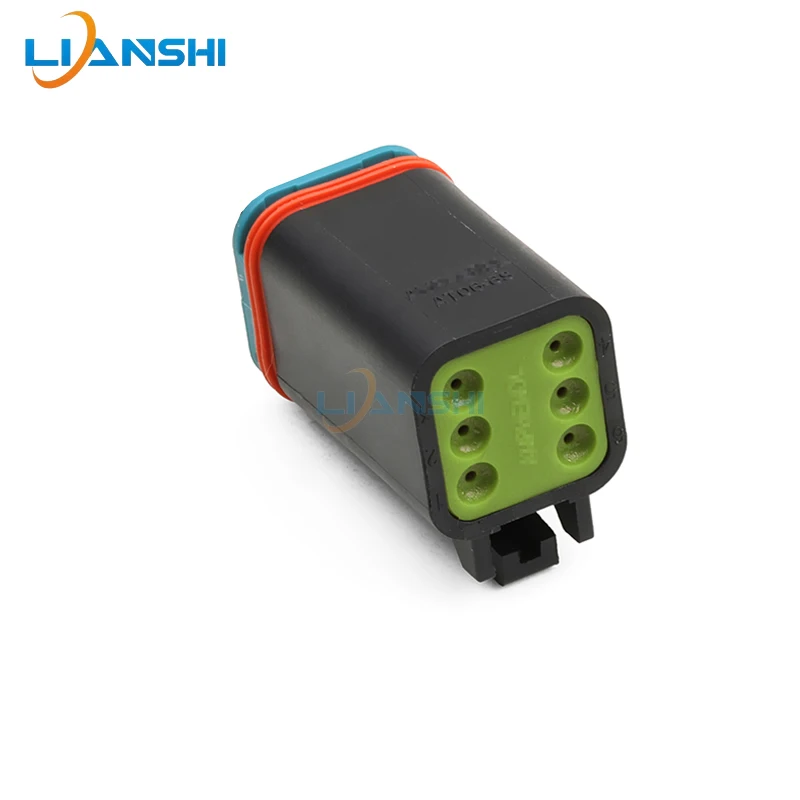 AT06-6S-RD01BLK Amphenol black 6-hole plug with interchangeable terminals DT06-6S-CE02/CE06
AT06-6S-RD01BLK Amphenol black 6-hole plug with interchangeable terminals DT06-6S-CE02/CE06