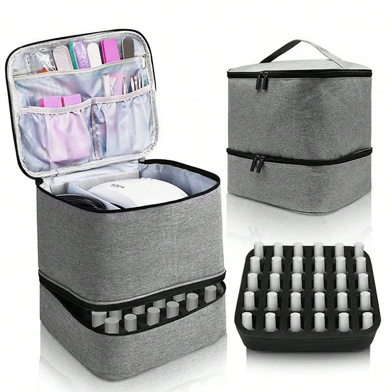 Nail Polish Storage Bag Essential Oil Bag Portable Cosmetic Nail Care Kit Nail Care Tool Storage Box Double Layer 30 Compartment
Nail Polish Storage Bag Essential Oil Bag Portable Cosmetic Nail Care Kit Nail Care Tool Storage Box Double Layer 30 Compartment