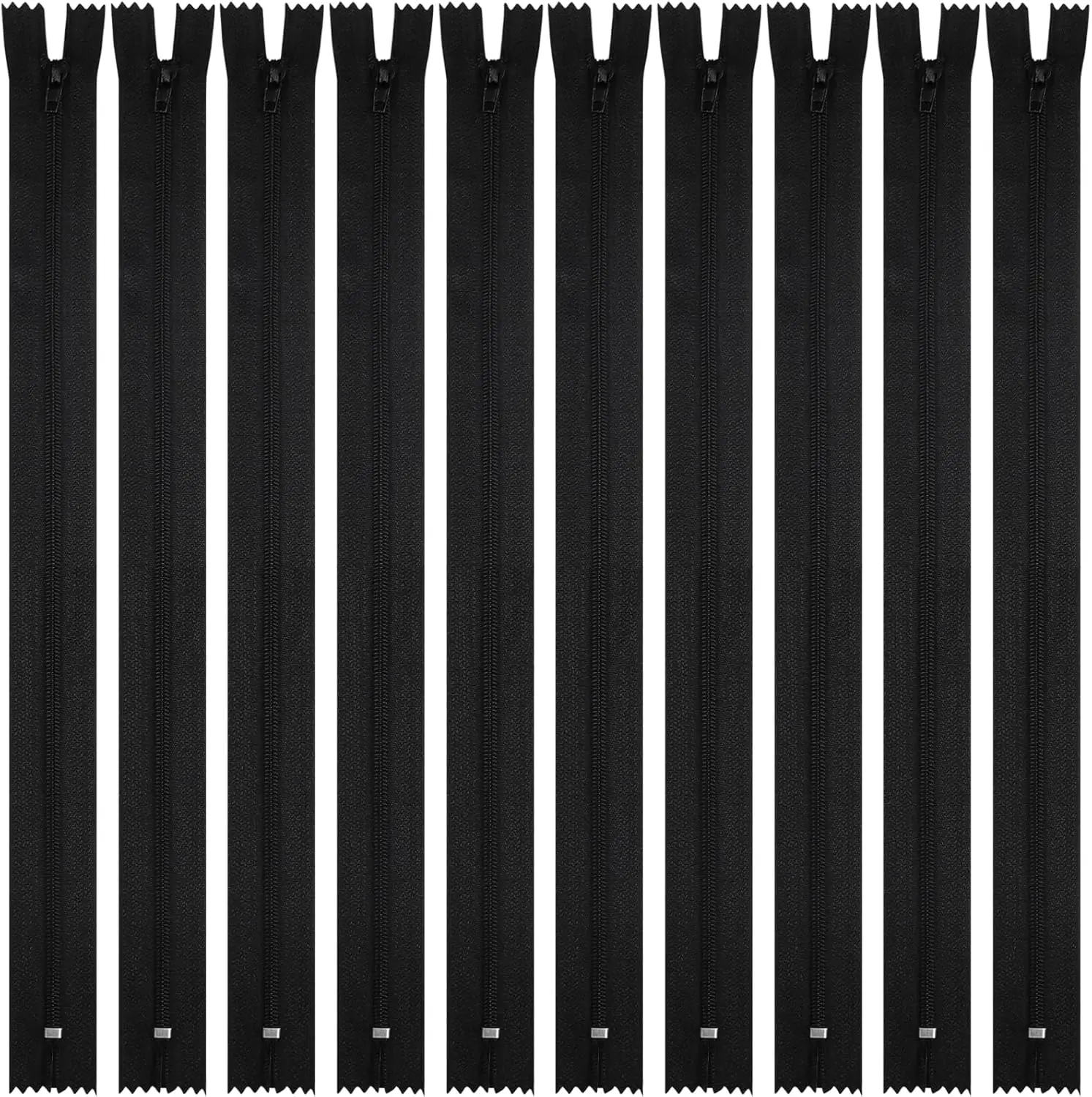 8-24 Inch Multicolor Nylon Coil Zippers for Sewing, 10-Pack (Black, 8in)
8-24 Inch Multicolor Nylon Coil Zippers for Sewing, 10-Pack (Black, 8in)