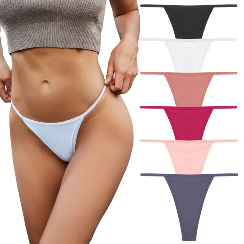 6PCS Women's Sexy Cotton G-String Panties Set Low Waist T-Back Thong with Cotton Crotch Breathable Underwear Intimate Lingerie
6PCS Women's Sexy Cotton G-String Panties Set Low Waist T-Back Thong with Cotton Crotch Breathable Underwear Intimate Lingerie