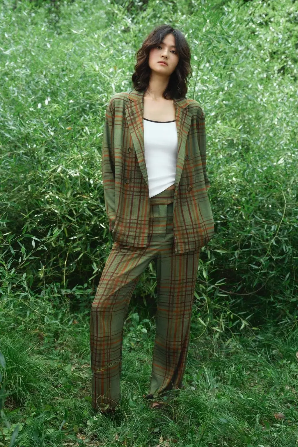 Y2K Commuting Blazer Pant 2 Piece Set Women Fashion Plaid Long Pants Suit Double Breasted Blazer Coat Top Sets For Women Outfit 
Y2K Commuting Blazer Pant 2 Piece Set Women Fashion Plaid Long Pants Suit Double Breasted Blazer Coat Top Sets For Women Outfit