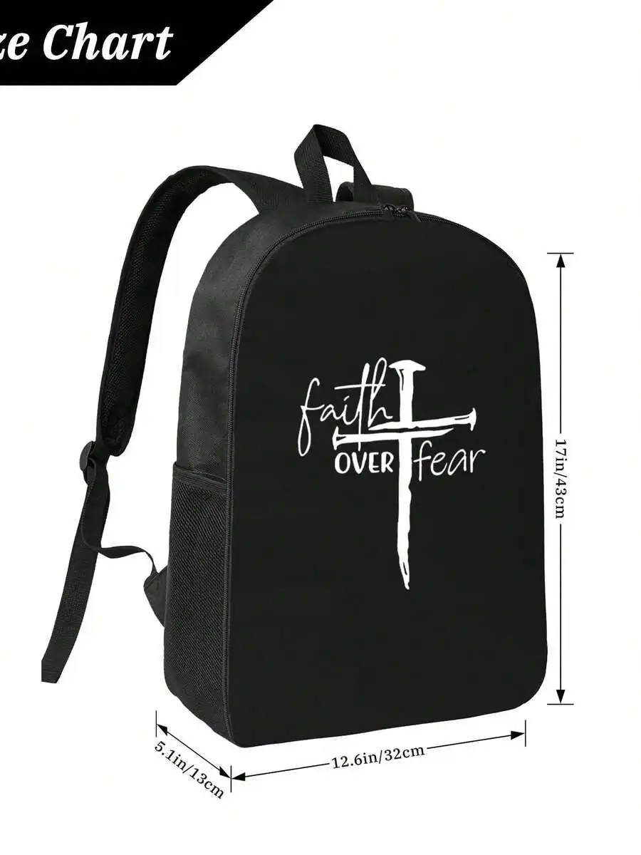 Faith Over Fear Religious Graphic Backpack For Adults
Faith Over Fear Religious Graphic Backpack For Adults