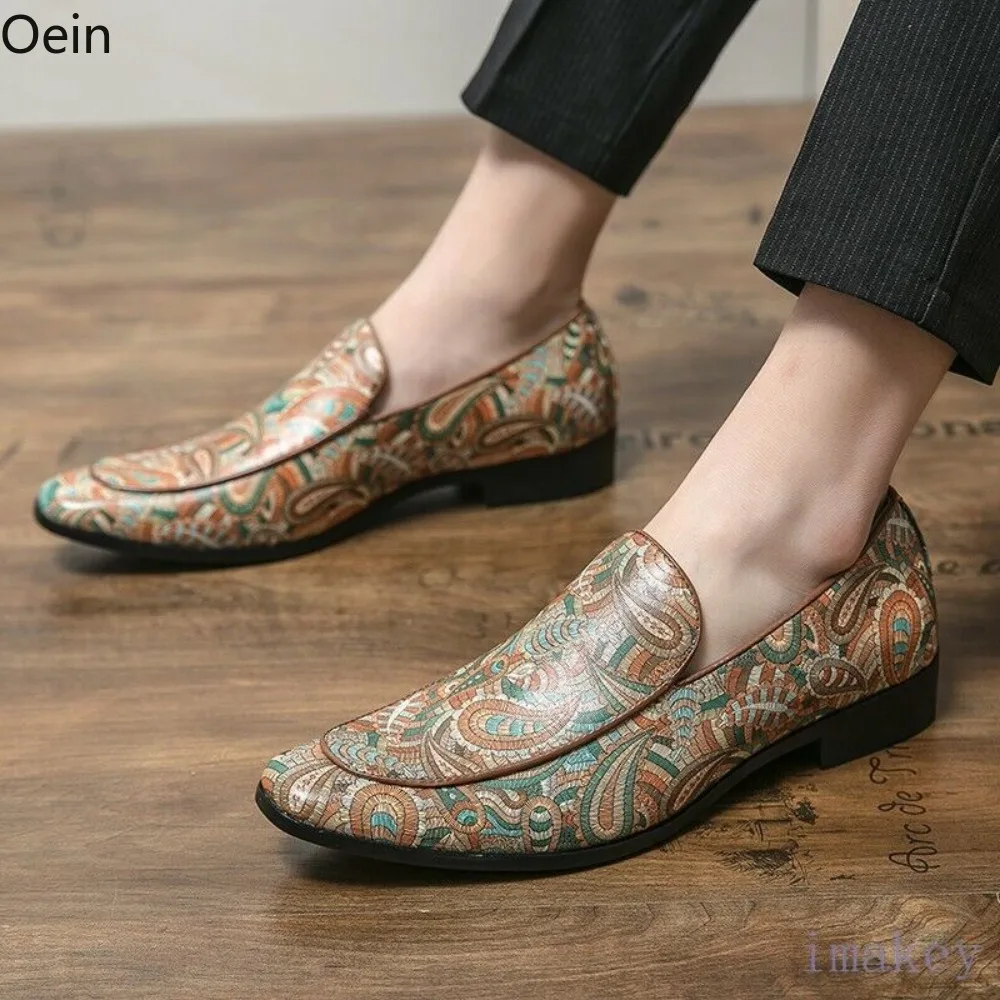 Fashion New Men Round Toe Floral Loafers Low-top Flat Slip On Casual Dress Shoes
Fashion New Men Round Toe Floral Loafers Low-top Flat Slip On Casual Dress Shoes