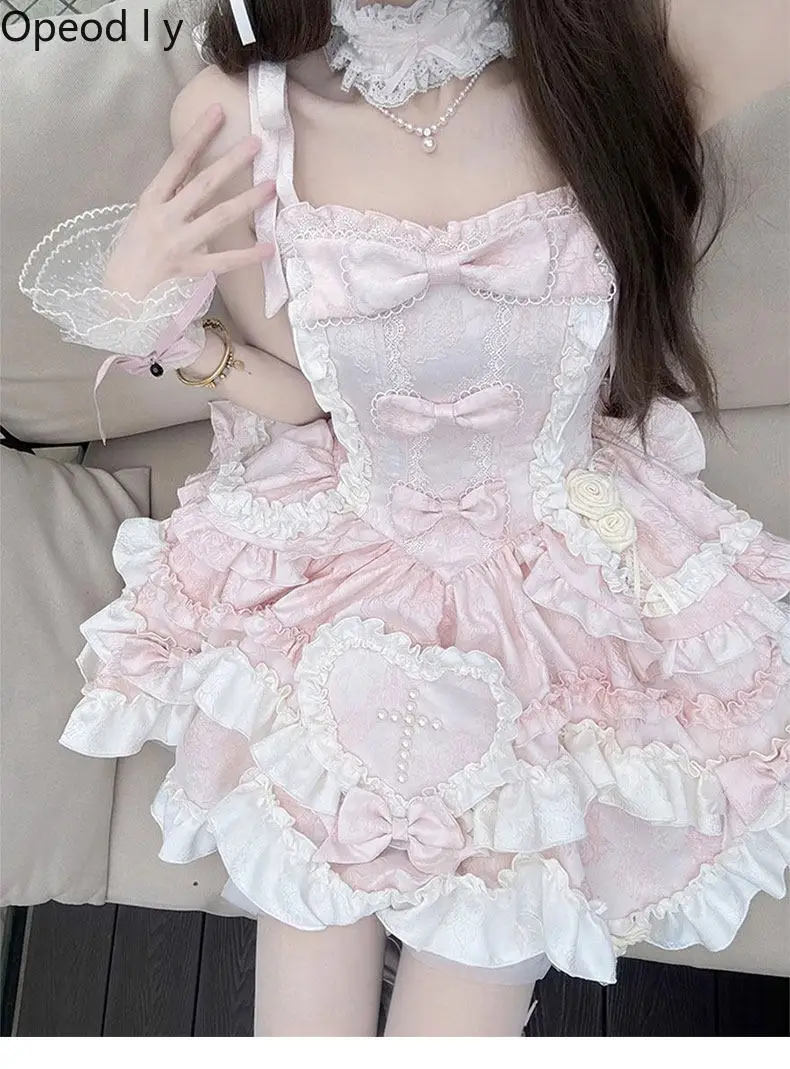 Japanese Original Sweet and Cute Lolita Dress Princess Style Female Neck Older Children Dress Jsk Dress Birthday Party Dresses
Japanese Original Sweet and Cute Lolita Dress Princess Style Female Neck Older Children Dress Jsk Dress Birthday Party Dresses