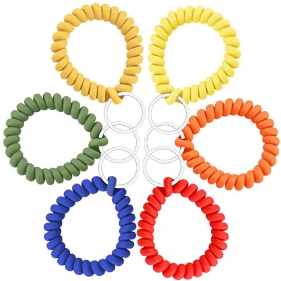 6PCS Stretchable Wristband Wristlet Keychain Wrist Key Chain Wristlet, Spring Flexible Spiral Wrist Coil Wrist Key Holder Key
6PCS Stretchable Wristband Wristlet Keychain Wrist Key Chain Wristlet, Spring Flexible Spiral Wrist Coil Wrist Key Holder Key