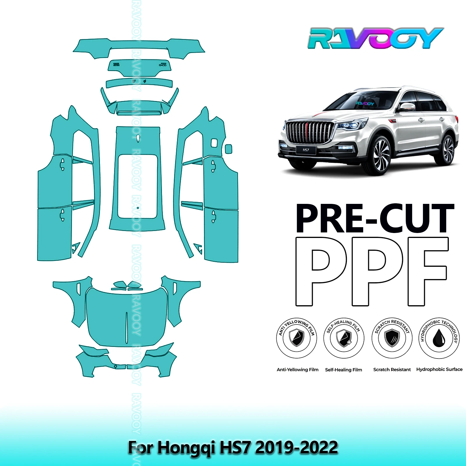 Full Vehicle Clear Bra Precut PPF Paint Protection Film For Hongqi HS7 2019-2022
Full Vehicle Clear Bra Precut PPF Paint Protection Film For Hongqi HS7 2019-2022