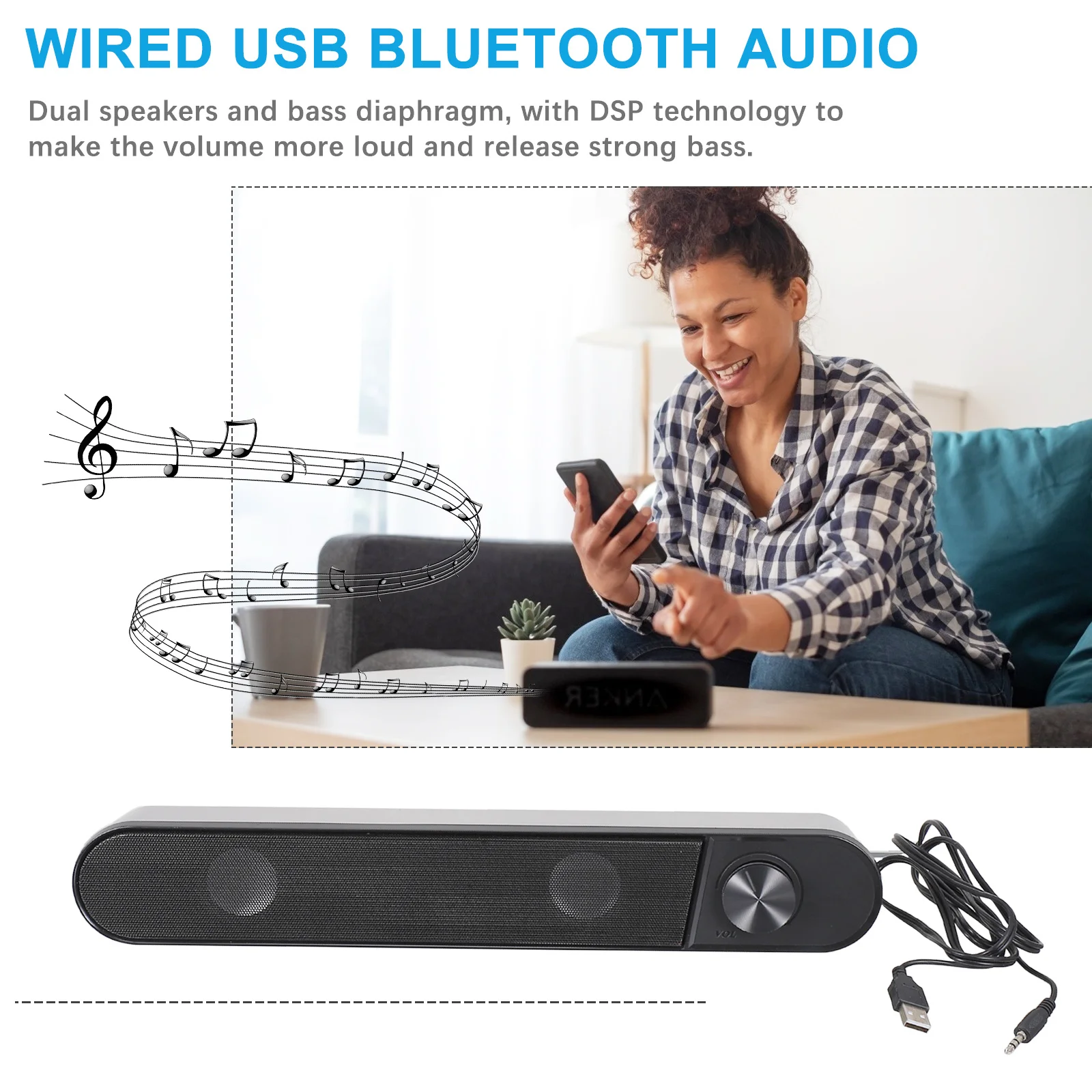 Desktop Microphone Wireless 5.0 Speaker Dual Drivers Bass Diaphragm Dsp Aux In Soundbar For Outdoor Portable Stereo
Desktop Microphone Wireless 5.0 Speaker Dual Drivers Bass Diaphragm Dsp Aux In Soundbar For Outdoor Portable Stereo