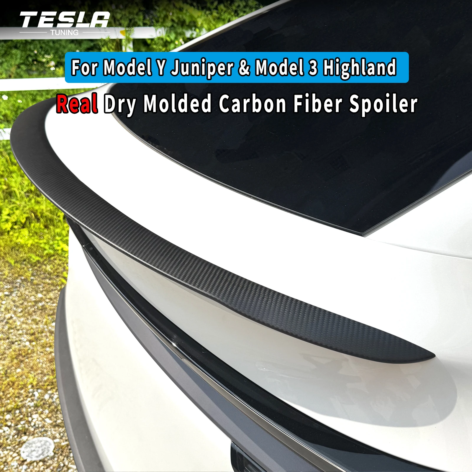 For Tesla Model Y Juniper 2025 And Model 3 Highland Real Dry Carbon Fiber Spoiler Performance Style Spoiler
For Tesla Model Y Juniper 2025 And Model 3 Highland Real Dry Carbon Fiber Spoiler Performance Style Spoiler