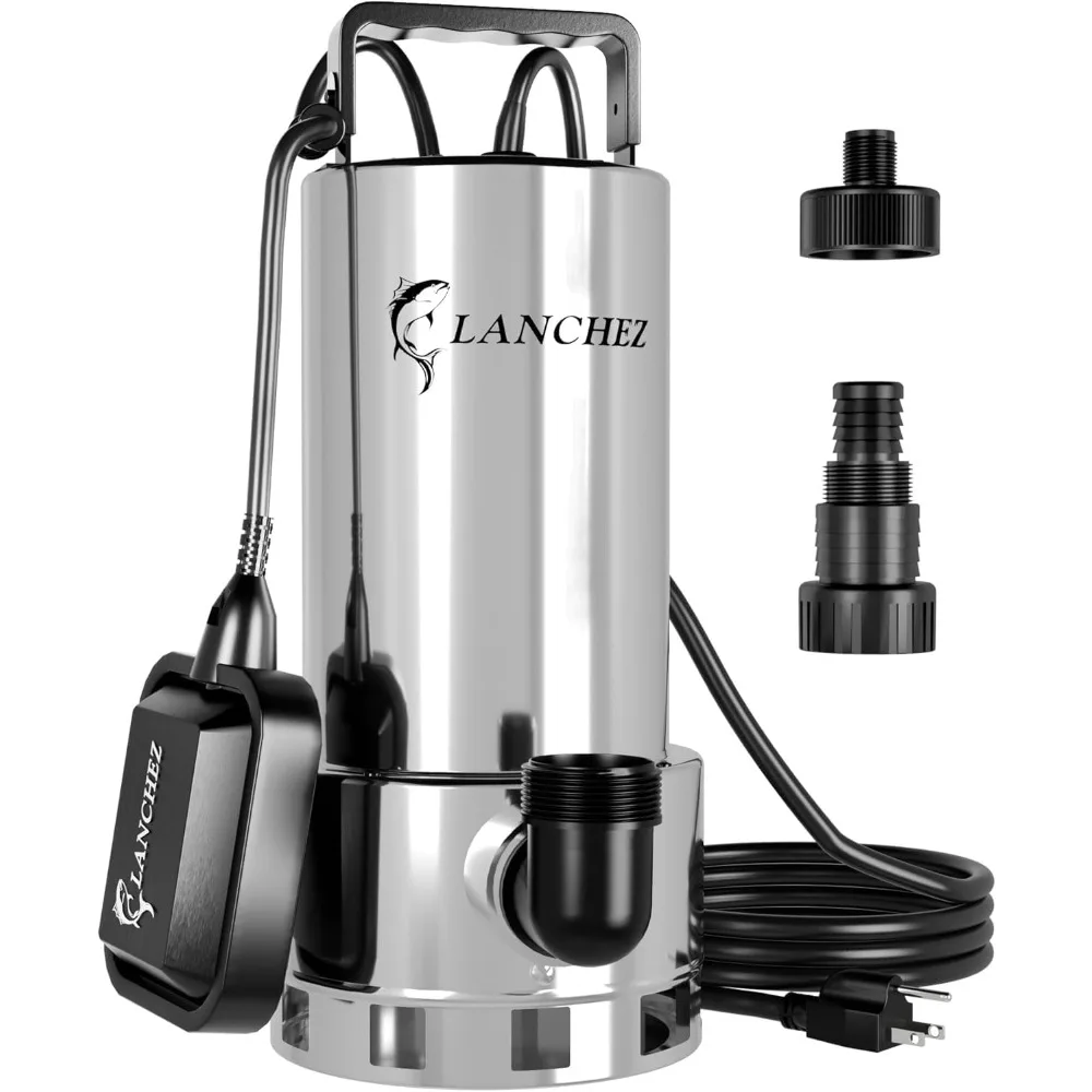 1.6 HP Stainless Steel Submersible Water Pump 5500GPH High Flow with Float Switch Long Cord
1.6 HP Stainless Steel Submersible Water Pump 5500GPH High Flow with Float Switch Long Cord